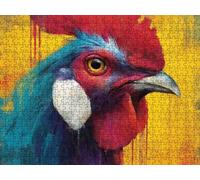 Puzzle 1000 Pezzi, Pollo Colore 3D Puzzle per Adulti Impegnativo, Educa Puzzles Artistico, Divertente E Stimolante Puzzles Decorativo per La Famiglia, Come Regalo e Decorazione Pareti R6KH-52