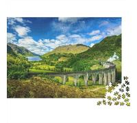 Puzzle 1000 Pezzi Ponte Altopiano Paesaggistico Acquedotto Valle Verde Set Puzzle per Adulti Cartone Riciclato Gioco Educativo Antistress Decorazione Murale Regalo di Anniversario 38x26cm