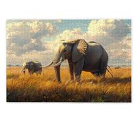 Puzzle 1000 Pezzi, Puzzle 1000 Pezzi per Adulti, Gioco Educativo Fai Da Te con Scatola Regalo per Adulti, Legno Spesso e Resistente, Impegnativi Rompecapo, Idea Regalo Donne e Uomo, Tema: Africa, D-21