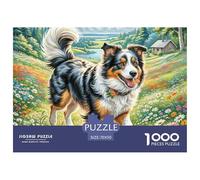 Puzzle 1000 Pezzi,Puzzle Border Collie,Puzzle Per Adulti, Puzzle Di Carta,70x50cm/1000pcs,Oil Painting Style Puzzle D'Arte