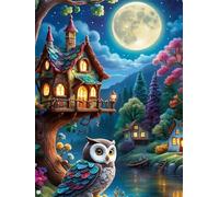 Puzzle 1000 pezzi,puzzle Classici per Adulti e bambini,Giochi Rilassamento e Intelligence Idea regalo puzzle per adulti,Puzzles con motivo Gufo giungla favola