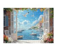 Puzzle 1000 Pezzi, Puzzle Italia per Adulti, 70x50cm, Compact Box -4378 | In legno, Spessore 2 mm, Giochi per Famiglie, con Scatola e Poster, Accessori Completi, Decorazioni Casa, Regalo Donna/Uomo