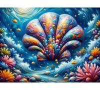 Puzzle 1000 Pezzi, Puzzle per Adulti Conchiglie Colorate 75x50 cm, Impossibile Difficile Puzzles Impegnativo Come Regalo e Decorazione per Pareti