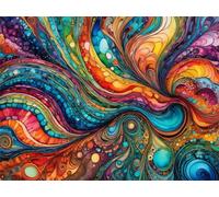 Puzzle 1000 Pezzi, Puzzle per Adulti Graffiti Astratti 75x50 cm, Impossibile Difficile Puzzles Impegnativo Come Regalo e Decorazione per Pareti