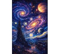 Puzzle 1000 Pezzi, Puzzle per Adulti Notte Stellata Città 75x50 cm, Impossibile Difficile Puzzles Impegnativo Come Regalo e Decorazione per Pareti