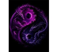 Puzzle 1000 Pezzi, Puzzle per Adulti Paesaggio Drago Viola 75x50 cm, Impossibile Difficile Puzzles Impegnativo Come Regalo e Decorazione per Pareti