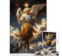 Puzzle 1000 pezzi raffigurante l'Arcangelo Azrael con la spada nel cielo nuvoloso giocattolo decorazione da parete regalo per compleanni gioco rompicapo con pezzi completamente interconnessi