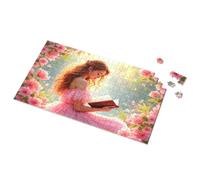 Puzzle 1000 pezzi ragazza lettura in un giardino fiorito puzzle immagine puzzle per bambini 2-4 puzzle 500 pezzi (300 pezzi)