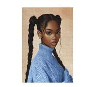 Puzzle 1000 Pezzi Ragazza Puzzle Africa Adulti Arte Grandi Dimensioni Jigsaw di Legno con una Scatola e Poster, Impossibili Jigsaw Gioco Familiare for Adulti, Home Decor Regalo Donna 75x50cm D-1173
