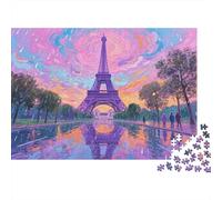 Puzzle 1000 Pezzi Rainy Day at The Eiffel Tower, Per Lei O Lui, Giochi Rilassamento E Intelligence, Puzzle Difficile Sfida, Grandi Dimensioni Idea Regalo 1000pcs (75x50cm)