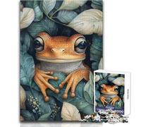 Puzzle 1000 pezzi Rana tra le foglie Difficile Regalo per compleanni per bambini dai 14 anni in su (dimensioni 38x52cm)