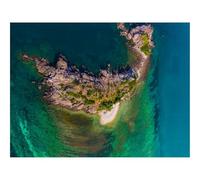 Puzzle 1000 Pezzi Regalo per Adulti e Bambini da 14 anni e Più-Isola,Rocce,Vista Aerea,Rilievo,Oceano 70x50cm