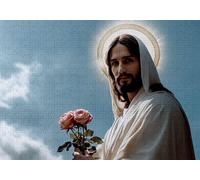 Puzzle 1000 Pezzi Religione Puzzle Adulti Sfida Impossibili Jigsaws Uomo Classica 3D Pattern Art Jigsaws per Divertimento Adulti e Bambina, Gioco Familiare, Festa Aziendale,Amore e Amico 75x50cm C-700