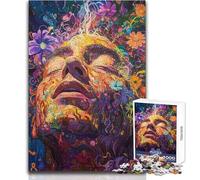 Puzzle 1000 pezzi Ritratto astratto con fiori Giocattolo Gioco intellettuale Apprendimento Educativo Regali di Babbo Natale segreto Dimensioni 50x75cm