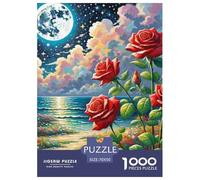 Puzzle 1000 Pezzi Rose Qualità Premium Under The Moon Divertimento Idea Regalo Uomo E Donna Adulti E Bambini Più Grandi 70x50cm/1000pcs