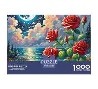 Puzzle 1000 Pezzi Rose Qualità Premium Under The Moon Puzzle Impegnativo Divertimento Per Adulti Adulti E Bambini Più Grandi 38x26cm/1000pcs
