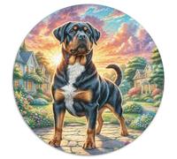Puzzle 1000 Pezzi Rottweiler Animali - Giochi In Scatola Educativi, HD, Momenti Familiari, Senza Spigoli, 1000pcs (67.5x67.5cm)