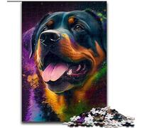 Puzzle 1000 pezzi Rottweiler fantasy, puzzle 1000 pezzi per adulti, gioco interattivo per famiglie, sfida mentale regalo (dimensioni 26x38cm)