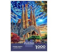 Puzzle 1000 Pezzi Sagrada Familia | Puzzle Impossibile | Gioco Di Sfida Intellettuale Puzzle | Attività Manuale Antistress 52x38cm/1000pcs