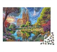 Puzzle 1000 Pezzi Sagrada Familia | Puzzle Impossibile | Gioco Di Sfida Intellettuale Puzzle | Attività Manuale Antistress 52x38cm/1000pcs