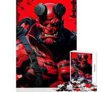 Puzzle 1000 pezzi Samurai Ninja Demone Infernale Giocattoli fai da te Regali per donne Uomini per gioco educativo Migliora l'amore tra coppie Dimensioni 38x26cm