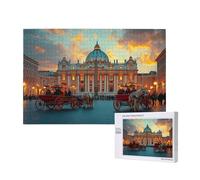 Puzzle 1000 Pezzi San Pietro Puzzle Chiesa Grandi Dimensioni per Adulti Con Scatola di Imballaggio e Immagini di Riferimento,Divertenti Giochi per Tutta la Famiglia,Come Regalo per Amici 2T-623
