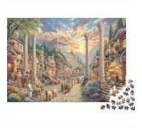 Puzzle 1000 Pezzi Scena della Città Antica Idea Regalo Uomo Donna Giochi Educativi Giocattolo Sfida Regalo Intrattenimento Creativo Art Print Decorazione Casa 70x50cm