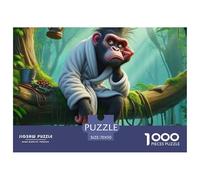 Puzzle 1000 Pezzi Scimmia Estremamente Difficile per Adulti - Arte Gentiluomo Scimmia nella Giungla Gioco Educativo Antistress Regali 70x50cm