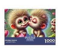 Puzzle 1000 Pezzi Scimmia per Adulti Bambini - Puzzle Coppia di Scimmie che Baciano Gioco Educativo Decorazione Parete 38x26cm