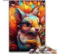 Puzzle 1000 pezzi Scoiattolo psichedelico per adulti con gioco interattivo per famiglie, bambini dai 14 anni in su (dimensioni 26x38cm)