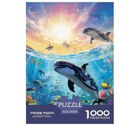 Puzzle 1000 Pezzi Seabed A School of Fish Qualità Premium Dolphin Intrattenimento Creativo Divertimento Per Adulti Per Adulti E Bambini Da 12 Anni 70x50cm/1000pcs