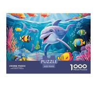 Puzzle 1000 Pezzi Seabed A School of Fish Qualità Premium Dolphin Puzzle Impegnativo Idea Regalo Uomo E Donna Adulti E Bambini Più Grandi 70x50cm/1000pcs