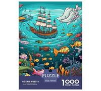 Puzzle 1000 Pezzi Seabed A School of Fish Qualità Premium Marine Animal Multicolore Divertimento Per Adulti Adulti E Bambini Più Grandi 70x50cm/1000pcs