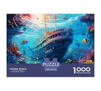Puzzle 1000 Pezzi Seabed A School of Fish Qualità Premium Wreck Puzzle Impegnativo Divertimento Per Adulti Perfetto Per Appassionati Di Puzzle Esperti 70x50cm/1000pcs