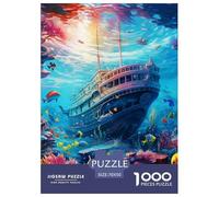 Puzzle 1000 Pezzi Seabed A School of Fish Qualità Premium Wreck Puzzle Impegnativo Puzzle Al Divertenti Per Uomo E Donna Per Adulti E Bambini Da 12 Anni 70x50cm/1000pcs