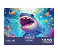 Puzzle 1000 Pezzi Shark Qualità Premium Seabed A School of Fish Multicolore Idea Regalo Uomo E Donna Perfetto Per Appassionati Di Puzzle Esperti 70x50cm/1000pcs