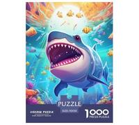 Puzzle 1000 Pezzi Shark Qualità Premium Seabed A School of Fish Puzzle Impegnativo Idea Regalo Uomo E Donna Regalo Per Adulti E Bambini Da 14 Anni E Più 70x50cm/1000pcs