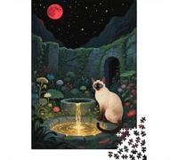 Puzzle 1000 Pezzi Siamese Cat by The Well, Per Bambini/Adultí - Sfida Difficile & Regalo Elegante 1000pcs (75x50cm)