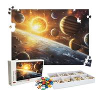 Puzzle 1000 Pezzi Sistema solare universo, Puzzle 1000 Pièces Challenge Impossible, Puzzles 75x50 cm Taglia Grande Adulti, Giochi Educativo per Famiglie, Puzzles Classici, Decorazioni Casa W3H-305