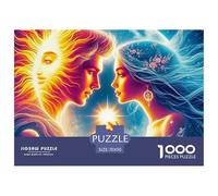 Puzzle 1000 Pezzi Sole & Luna Estremamente Difficile - Facce Luminose & Yin Yang 70x50cm