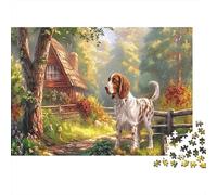 Puzzle 1000 pezzi Springer Spaniel in cartone premium per ragazzi 12-18 anni, attività dopo scuola, 70x50cm
