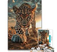 Puzzle 1000 pezzi Stalking The Sunset Wild Un'opera d'arte Opera d'arte Regalo per e dai 14 anni in su 38x26cm