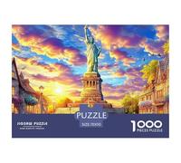 Puzzle 1000 Pezzi Statua della Libertà_ New York | Puzzle Impossibile | Gioco Di Sfida Intellettuale Puzzle | Attività Manuale Antistress 70x50cm/1000pcs