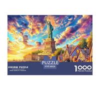 Puzzle 1000 Pezzi Statua della Libertà_ New York | Puzzle Impossibile | Gioco Di Sfida Intellettuale Puzzle | Attività Manuale Antistress 38x26cm/1000pcs