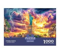 Puzzle 1000 Pezzi Statua della Libertà_ New York | Puzzle Impossibile | Gioco Di Sfida Intellettuale Puzzle | Attività Manuale Antistress 70x50cm/1000pcs