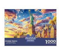 Puzzle 1000 Pezzi Statua della Libertà_ New York | Puzzle Impossibile | Gioco Di Sfida Intellettuale Puzzle | Attività Manuale Antistress 38x26cm/1000pcs