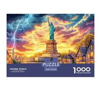 Puzzle 1000 Pezzi Statua della Libertà_ New York | Puzzle Impossibile | Gioco Di Sfida Intellettuale Puzzle | Attività Manuale Antistress 70x50cm/1000pcs