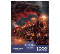 Puzzle 1000 Pezzi Steam Train Qualità Premium The Train Under The Night Sky Intrattenimento Creativo Divertimento Per Adulti Adulti E Bambini Più Grandi 38x26cm/1000pcs