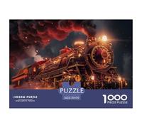 Puzzle 1000 Pezzi Steam Train Qualità Premium The Train Under The Night Sky Puzzle Impegnativo Puzzle Al Divertenti Per Uomo E Donna Regalo Per Adulti E Bambini Da 14 Anni E Più 70x50cm/1000pcs