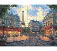 Puzzle 1000 Pezzi strada Torre ferro, Puzzles Legno XXL 75x50 cm, Puzzles Adulti Confezionato con Squisita Cura, Stimola Memoria, Puzzle 1000 Tra Loro Lettere Sul Retro, Regalo Uomo e Donna s7h-303